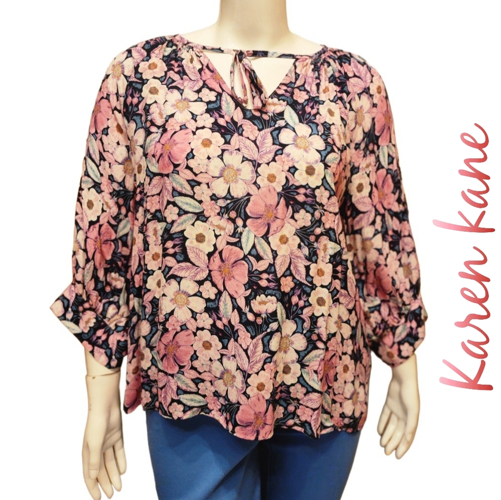 Karen kane Berry Blue Blouson Size XL NWT